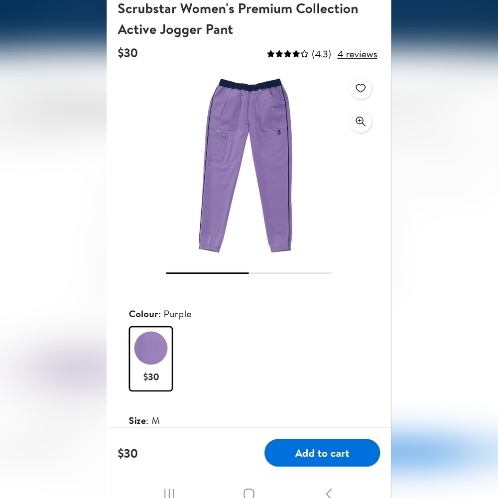 Scrubstar Women's Purple Active Jogger Pant